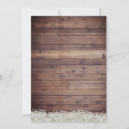 Rustic Lavender Jar Baby's Breath Rehearsal Dinner Kaart (Achterkant)