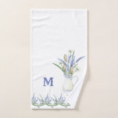 Rustic Lavender Jug Floral Waterverf Bad Handdoek (Handdoek)