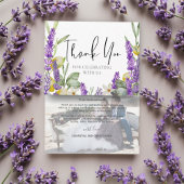 Rustic Lavender & Lemons Weddenschap Bedankkaart