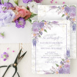 Rustic Lavender Lila marble Gold Floral Wedding Kaart<br><div class="desc">Creëer de perfecte trouwuitnodiging met dit trendy lila lavender-waterverf ontwerp, met een super ontwerp van lila, lavender en stoffige blesse roze bloemen, een lichte faux Carrera marmer achtergrond, handgeschreven script typografie en faux goudstof. De ontwerper van het contact voor de passende producten. Hartelijk dank voor uw steun aan ons kleinbedrijf,...</div>