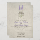 Rustic Lavender Mason Jar | Weddenschap Kaart (Voorkant / Achterkant)