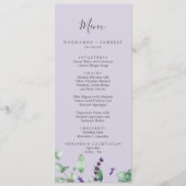 Rustic Lavender | Menu Licht Paars huwelijk (Voorkant)