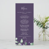 Rustic Lavender | Menu Paarse weddenschappen (Staand voorkant)