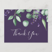 Rustic Lavender | Paars Dank u Briefkaart (Voorkant)