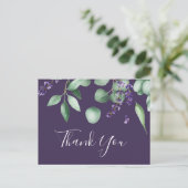 Rustic Lavender | Paars Dank u Briefkaart (Staand voorkant)