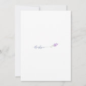 Rustic Lavender Paars Hartelijk dank Bedankkaart (Achterkant)