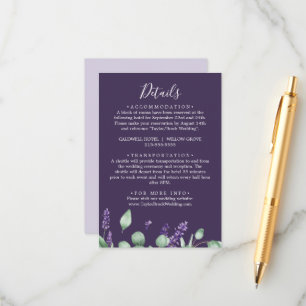 Rustic Lavender Paars - Kaart met details