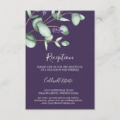 Rustic Lavender | Paarse ontvangst Kaart invoegen (Voorkant)