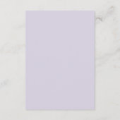 Rustic Lavender | Paarse ontvangst Kaart invoegen (Achterkant)