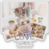 Rustic Lavender RECPE Journal 4 Foodie foto's toev Sticker (Voorkant)