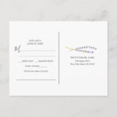 Rustic Lavender Song Request RSVP Briefkaart (Achterkant)