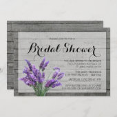 RUSTIC LAVENDER VRIJGEZELLENFEEST KAART (Voorkant / Achterkant)