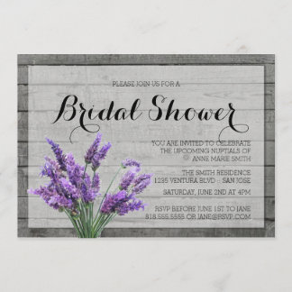 RUSTIC LAVENDER VRIJGEZELLENFEEST KAART