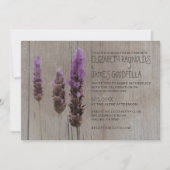 Rustic Lavender Wedding Invitations Kaart (Voorkant)