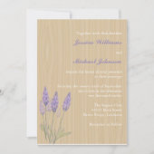 Rustic Lavender Wedding Kaart (Voorkant)