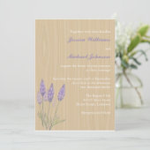 Rustic Lavender Wedding Kaart (Staand voorkant)