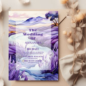 Rustic Lavender Wedding Kaart