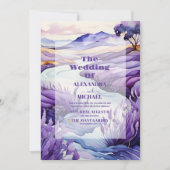 Rustic Lavender Wedding Kaart (Voorkant)