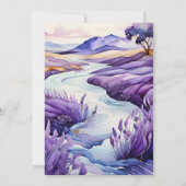 Rustic Lavender Wedding Kaart (Achterkant)