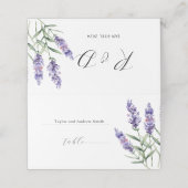 Rustic Lavender Wedding Plaatskaartje (Buitenkant ongevouwen)
