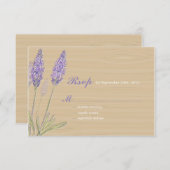 Rustic Lavender Wedding RSVP Kaartje (Voorkant / Achterkant)