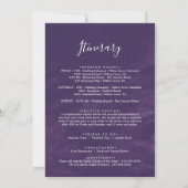 Rustic Lavender Wedding Welcome Letter & Itinerary (Achterkant)