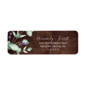 Rustic Lavender | Wooden Return Address Label (Voorkant)