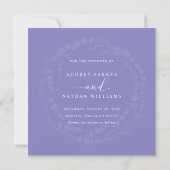 Rustic Lavender Wreath Wedding Save the Date (Achterkant)