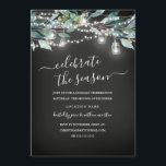 Rustic Leaf Chalkboard Kerstfeest Kaart<br><div class="desc">feestdagen in de kleine Bayleigh-winkel!</div>