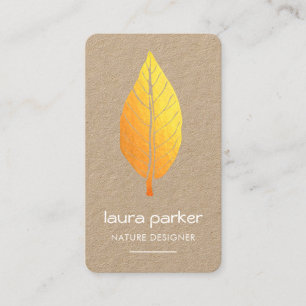 Rustic Leaf Dry Natuur Yoga Meditation Massage Visitekaartje