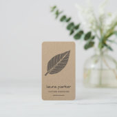 Rustic Leaf Dry Natuur Yoga Meditation Massage Visitekaartje (Staand voorkant)