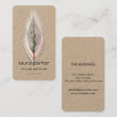 Rustic Leaf Dry Natuur Yoga Meditation Massage Visitekaartje (Voorkant / Achterkant)