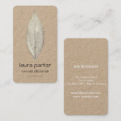Rustic Leaf Dry Natuur Yoga Meditation Massage Visitekaartje (Voorkant / Achterkant)
