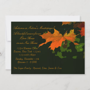 Rustic Leaf Invitation Kaart