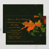 Rustic Leaf Invitation Kaart (Voorkant / Achterkant)