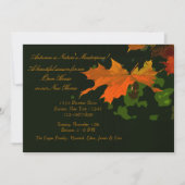 Rustic Leaf Invitation Kaart (Voorkant)