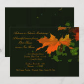 Rustic Leaf Invitation Kaart (Voorkant / Achterkant)