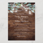 Rustic Leaf String light Wood Weddenschap Kaart<br><div class="desc">Meer  Rustic Wedding-uitnodigingen in de Little Bayleigh winkel!</div>