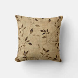 Rustic Leaf Vine op Burlap Kussen