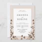 Rustic Leaf Wedding Uitnodiging (Voorkant)