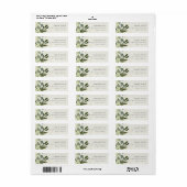 RUSTIC LEAFY GREEN GOLD FOLIAGE WATERVERF ADRES ETIKET (Full Sheet)