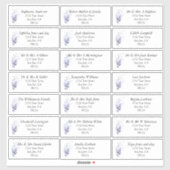 Rustic Leafy Guest Name Adresetiketten Sticker (Vel)