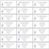 Rustic Leafy Guest Name Adresetiketten Sticker (Voorkant)