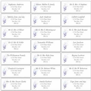 Rustic Leafy Guest Name Adresetiketten Sticker