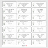 Rustic Leafy Guest Name Adresetiketten Sticker (Vel)