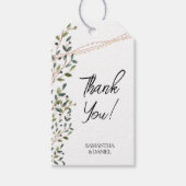 Rustic Leaves Bruiloft Cadeaulabel (Voorkant)