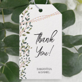 Rustic Leaves Bruiloft Cadeaulabel