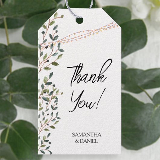 Rustic Leaves Bruiloft Cadeaulabel