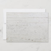 Rustic leaves on barn wood monogram photo Wedding Kaart (Achterkant)