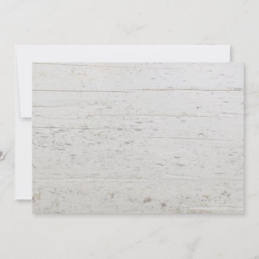 Rustic leaves on barn wood monogram photo Wedding Kaart (Achterkant)